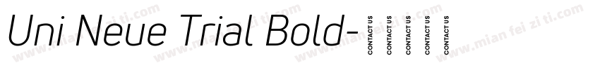 Uni Neue Trial Bold字体转换